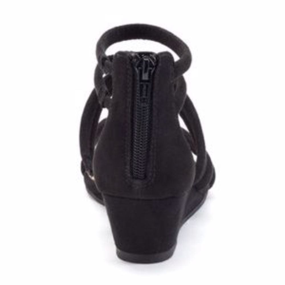 LC LAUREN CONRAD Taupe Tube Strap Wedge Sandals - Picture 2 of 6